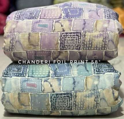 Modal Chanderi Foil Print 58"